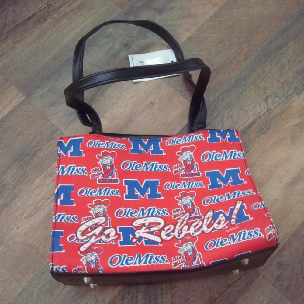 OLE MISS COL REB BAG PURSE VINTAGE NEW‎ TAILGATE HANDBAG TOTE